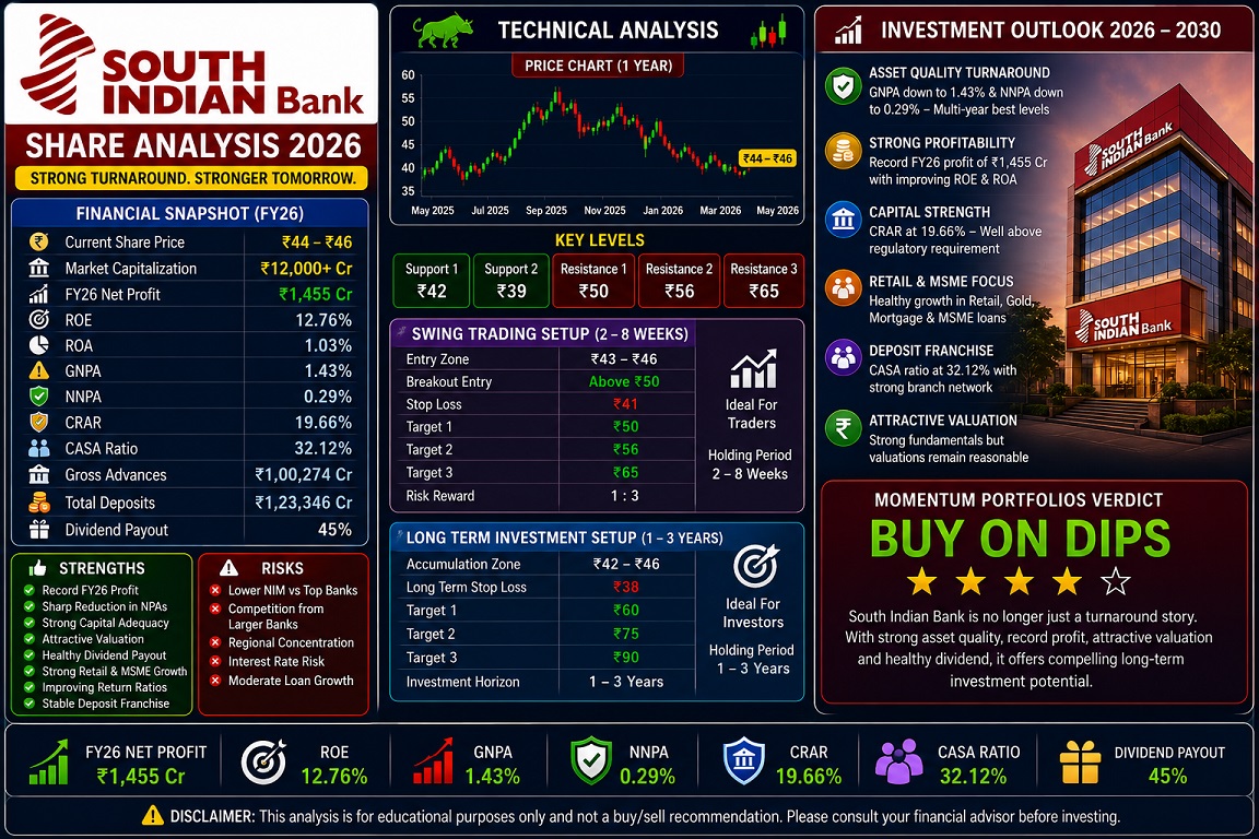 South Indian Bank Share Analysis 2026 Target Price Entry Stop Loss Technical Analysis